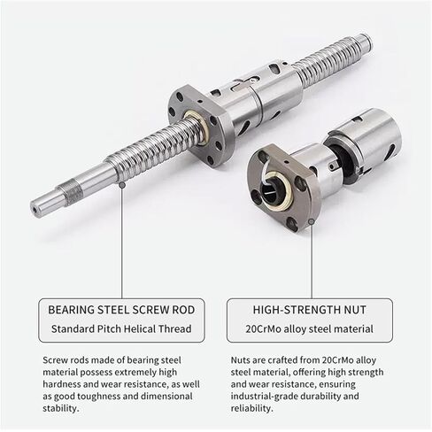 Linear Motion Ball Screw Precision Part 1pcs Ball Screw DFU1605 150-1000mm+Double Nut Ball Nut+End Machined Router(950MM) in Kuwait
