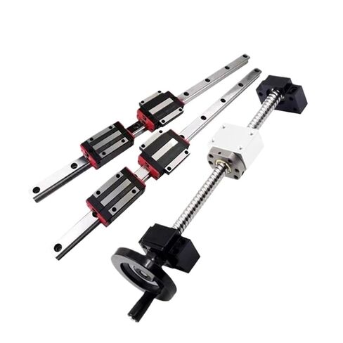 Linear Motion Ball Screw Precision Part SFU1610 Ball Screw Set +4pcs HGW20CC Carriages Blocks + Linear Rails 2pcs HGR20 Square Linear Guide(600mm) in Kuwait