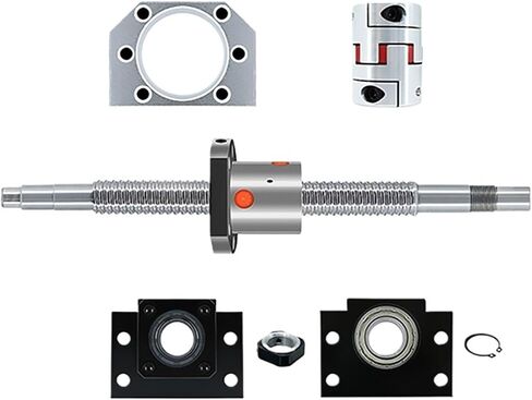 Linear Motion Ball Screw Precision Part 25mm SFU2505 Ball Screw Set Kit with Single Nut + BKBF20 Support + DSG25H Nut Housing + D40L66 Coupling(800mm) in Saudi Arabia