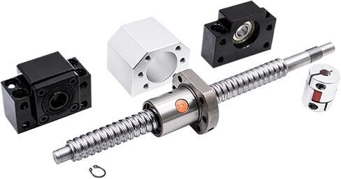 Linear Motion Ball Screw Precision Part 25mm SFU2505 Ball Screw Set Kit with Single Nut + BKBF20 Support + DSG25H Nut Housing + D40L66 Coupling(800mm) in Saudi Arabia