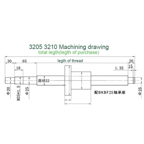 Linear Motion Ball Screw Precision Part 2pcs HGR30 +4pcs HGH30CA Slider Blocks +1pcs SFU3205 C7 Ball Screw with Nut L550-1000mm(1000mm) in Kuwait