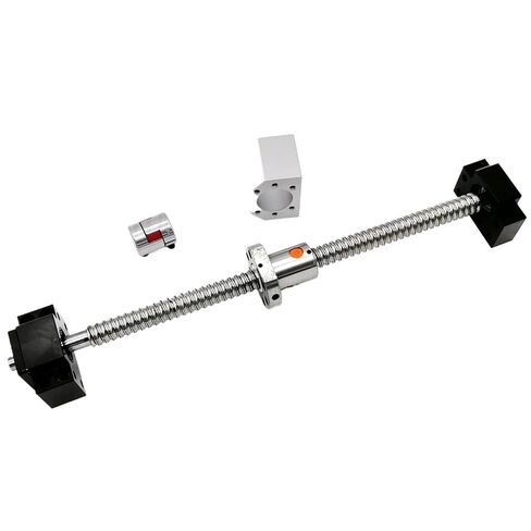 Linear Motion Ball Screw Precision Part Ball Screw End Machining SFU2010 Nut Housing+ BK15 BF15 Fixed Support Block Jaw Coupling(595mm) in Kuwait