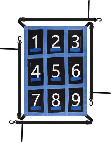 Adjustable Baseball Strike Zone Target Net, 26.8x19.3in 9 Hole Pitching Softball Net with Numbers Baseball Pitching Target Strike Zone(Blue & Black) in Kuwait