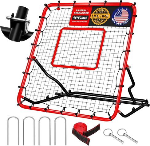 48 × 52 بوصة البيسبول إعادة صياغة مكافحة UV 3 زوايا قابلة للتعديل ، مدرب ميدان ، الكرة الطائرة لكرة القدم لكرة القدم للرجبي ترتد الظهر الشب in Kuwait