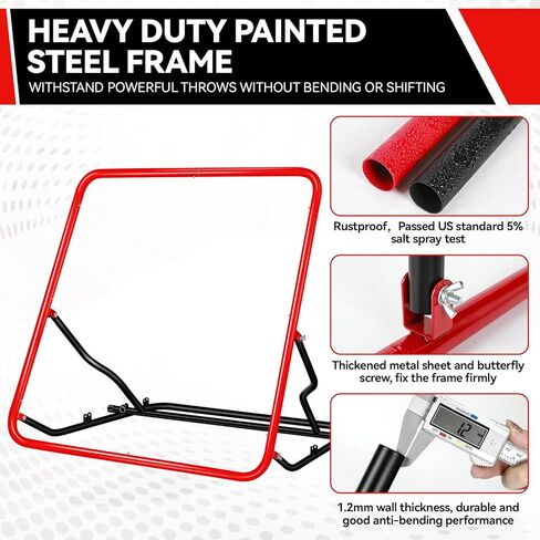 48 × 52 بوصة البيسبول إعادة صياغة مكافحة UV 3 زوايا قابلة للتعديل ، مدرب ميدان ، الكرة الطائرة لكرة القدم لكرة القدم للرجبي ترتد الظهر الشب in Kuwait