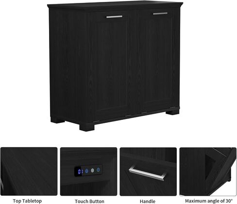 Wooden Tilt Out Trash Cabinet, Hidden Trash Can Cabinet 10 Gallon Garbage Cabinet for Kitchen, Living Room & Bathroom White Finish in Saudi Arabia