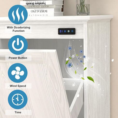 Wooden Tilt Out Trash Cabinet, Hidden Trash Can Cabinet 10 Gallon Garbage Cabinet for Kitchen, Living Room & Bathroom White Finish in Saudi Arabia