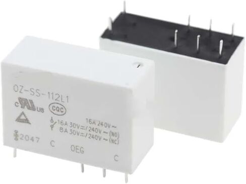 10PCS Power Relay OZ-SS-112L1 OZ-SS-124L One Open one Closed 1 6A 8 pins (Size : OZ-SS-112L1) in Kuwait
