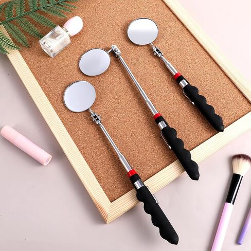 12 Pcs Telescoping Inspection Mirror Retractable Mechanical Mirrors Long Handle Under Vehicle Telescoping Mirrors Extendable 360 Rotation Detection Mirror for Mechanics Contractors Technicians in Saudi Arabia