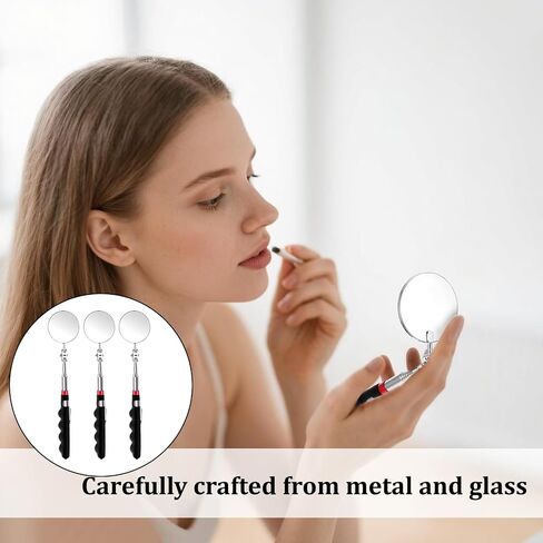 12 Pcs Telescoping Inspection Mirror Retractable Mechanical Mirrors Long Handle Under Vehicle Telescoping Mirrors Extendable 360 Rotation Detection Mirror for Mechanics Contractors Technicians in Saudi Arabia