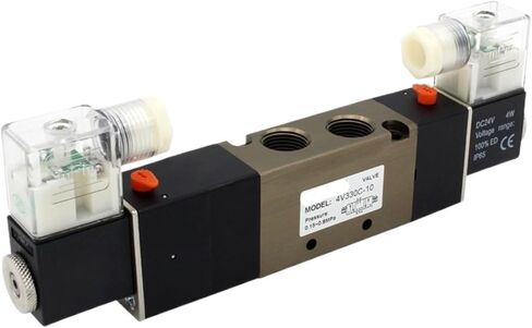 4V330C-10 4V330E-10 4V330P-10 5-way three-position double solenoid pneumatic air valve 3/8" AC220V with accessories(Without fittings) in Saudi Arabia