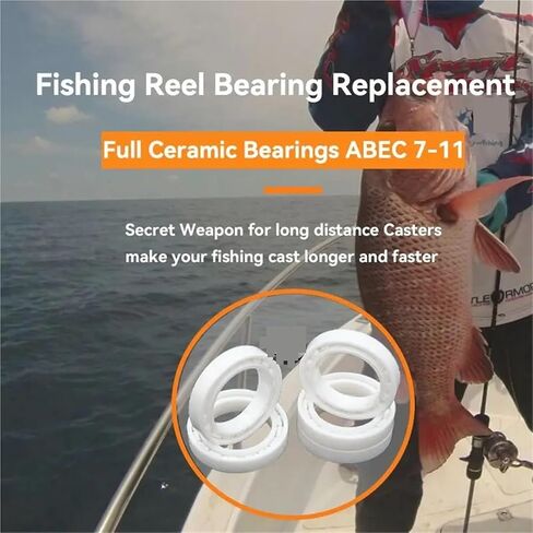 1Pcs MR128 8X12X3.5 mm Full Ceramic Bearing for Fishing Reel in Saudi Arabia
