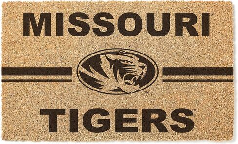 KH Sports Fan Missouri Tigers Team Logo Coir Doormat ، 18 × 30 بوصة ، طيور النمور في الهواء الطلق ؛ عرض روح فريقك مع هذا الفريد من نوعه ممسحة ميسوري تايجر in Saudi Arabia