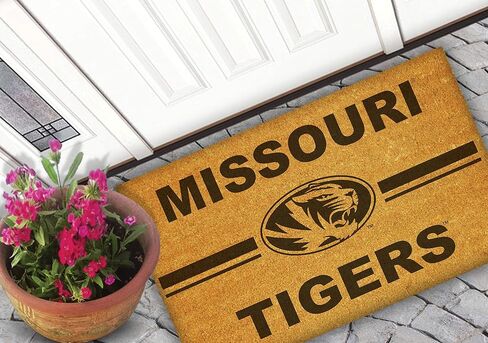 KH Sports Fan Missouri Tigers Team Logo Coir Doormat ، 18 × 30 بوصة ، طيور النمور في الهواء الطلق ؛ عرض روح فريقك مع هذا الفريد من نوعه ممسحة ميسوري تايجر in Saudi Arabia