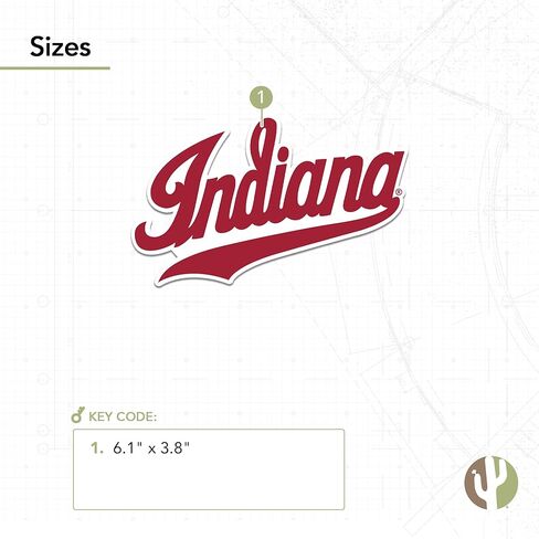 Desert Cactus Indiana University Bloomington Hoosiers Vinyl Secal Lacal Laptop Water Bottle Scrapbook Sticker (Ind 8) in Saudi Arabia