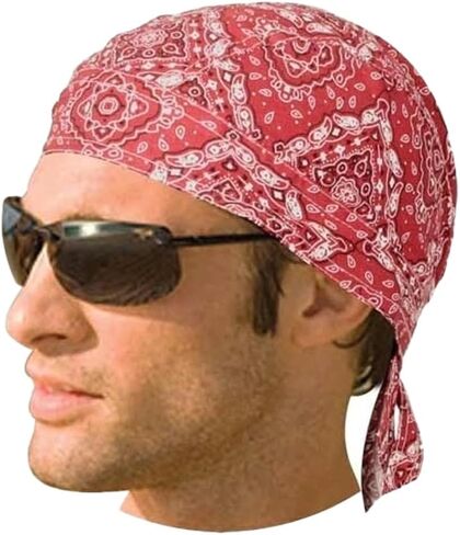 Daniel Smart Motorcycle Headwraps Cotton Doo Rag Skull Caps Sweat Wicking Cooling Helmet Liner for Men & Women in Saudi Arabia