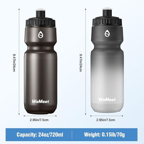 زجاجة مياه رياضية 32 أوقية ، خالية من BPA ، حزمة تسرب ، زجاجة ماء للدراجات مع سعة ، لركوب الدراجات في الجبال ، التخييم ، صالة الألعاب الرياضية (أسود وأسود أبيض) in Saudi Arabia