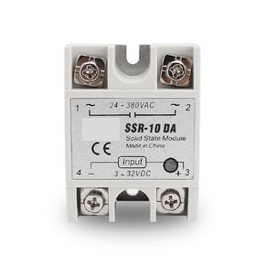 SSR-10DA SSR-25DA SSR-40DA 3-32VDC إدخال 24-380VAC DC إلى AC المرحلة الواحدة مرحلة الصلبة التتابع أبيض القشرة البيضاء (40DA) in Kuwait