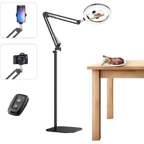 10 "حبل الهاتف العلوي مع ضوء الحلقة ، 360 درجة ضوء الدائرة - CRI> 95 و 70" قابلة للتعديل ، رنين الكاميرا ترايبود الضوء للتصوير الفوتوغرافي ، البث المباشر ، الطهي وإنشاء المحتوى in Saudi Arabia