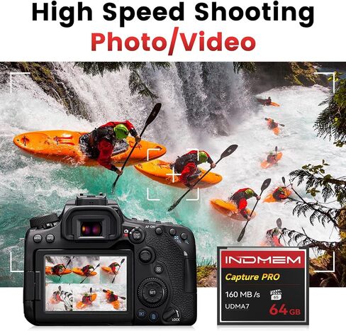 CF Card 128GB Memory Card High Speed UDMA Up to 160MB/s Camera Cards Designed for Photographers & Videographers,Support High-Speed Continuous Shooting or 4K Video Recording in Saudi Arabia