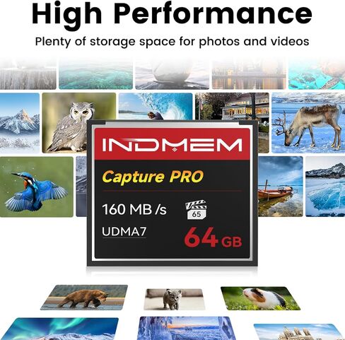 CF Card 128GB Memory Card High Speed UDMA Up to 160MB/s Camera Cards Designed for Photographers & Videographers,Support High-Speed Continuous Shooting or 4K Video Recording in Saudi Arabia