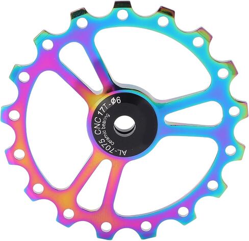 RiToEasysports Rear Derailleur Pulley, 17T Ceramic Rear Derailleur Guide Wheel Aluminum Alloy for Mountain Bike Road Bike Folding Bike in Saudi Arabia