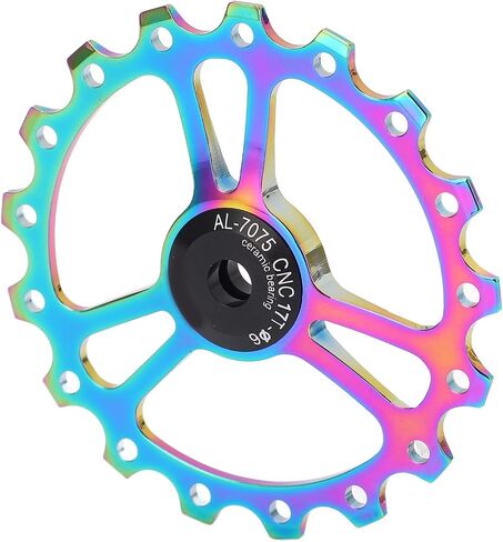 RiToEasysports Rear Derailleur Pulley, 17T Ceramic Rear Derailleur Guide Wheel Aluminum Alloy for Mountain Bike Road Bike Folding Bike in Saudi Arabia