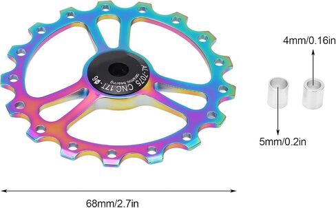 RiToEasysports Rear Derailleur Pulley, 17T Ceramic Rear Derailleur Guide Wheel Aluminum Alloy for Mountain Bike Road Bike Folding Bike in Saudi Arabia