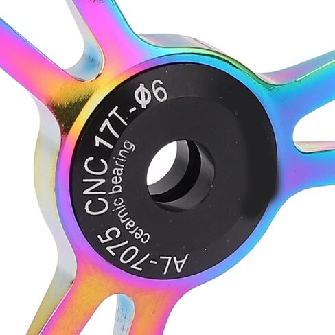 RiToEasysports Rear Derailleur Pulley, 17T Ceramic Rear Derailleur Guide Wheel Aluminum Alloy for Mountain Bike Road Bike Folding Bike in Saudi Arabia