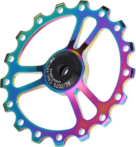 RiToEasysports Rear Derailleur Pulley, 17T Ceramic Rear Derailleur Guide Wheel Aluminum Alloy for Mountain Bike Road Bike Folding Bike in Saudi Arabia