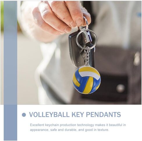 BESPORTBLE 15 pcs volleyball keychain mother birthday teen girl auto car accessories 3d keychain volleyball Sports Key Ring Volleyball Fan Key Chain chic key chain small in Saudi Arabia