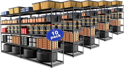 WORKPRO 5-Tier Metal Garage Shelving Unit, 36"W x 18"D x 72"H Storage Shelves, Adjustable Storage Rack Heavy Duty Shelf, 4000 lbs Load Capacity (Total), for Garage, Kitchen, Bathroom, Warehouse in Saudi Arabia