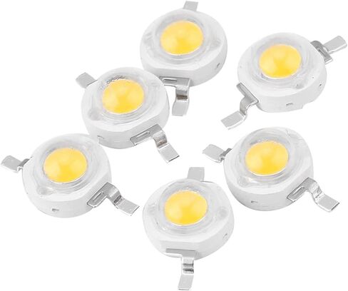 Sonew High Power Beads Chips Light Preving Diode Chips ، 1W ، 100 Pack ، SMD Design ، Tiptures DIY ، ضوء أبيض وضوء أبيض دافئ ، أداء طويل (أبيض دافئ 3000K) in Saudi Arabia