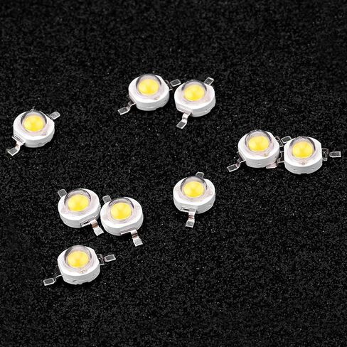 Sonew High Power Beads Chips Light Preving Diode Chips ، 1W ، 100 Pack ، SMD Design ، Tiptures DIY ، ضوء أبيض وضوء أبيض دافئ ، أداء طويل (أبيض دافئ 3000K) in Saudi Arabia