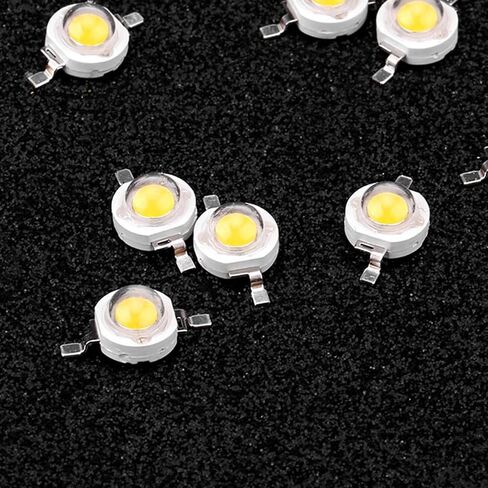 Sonew High Power Beads Chips Light Preving Diode Chips ، 1W ، 100 Pack ، SMD Design ، Tiptures DIY ، ضوء أبيض وضوء أبيض دافئ ، أداء طويل (أبيض دافئ 3000K) in Saudi Arabia