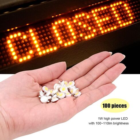 Sonew High Power Beads Chips Light Preving Diode Chips ، 1W ، 100 Pack ، SMD Design ، Tiptures DIY ، ضوء أبيض وضوء أبيض دافئ ، أداء طويل (أبيض دافئ 3000K) in Saudi Arabia