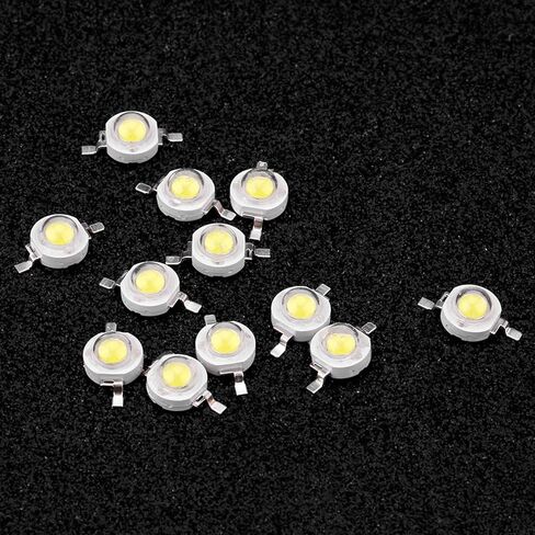 Sonew High Power LED Beads Light Emitting Diode Chips, 1W, 100 Pack, SMD Design, DIY Lighting Fixtures, White and Warm White Light, LongLasting Performance (Pure White 6000K) in Saudi Arabia