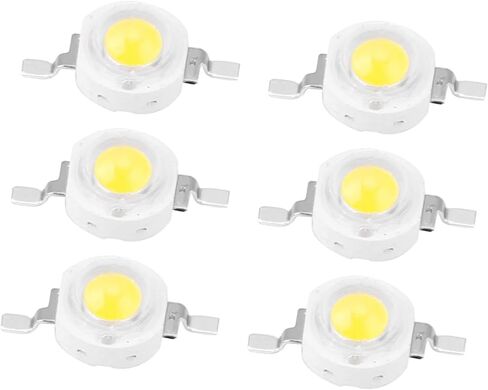 Sonew High Power LED Beads Light Emitting Diode Chips, 1W, 100 Pack, SMD Design, DIY Lighting Fixtures, White and Warm White Light, LongLasting Performance (Pure White 6000K) in Saudi Arabia