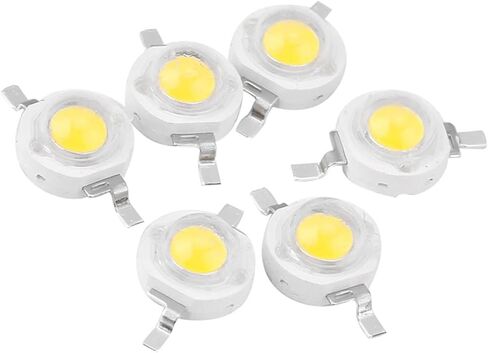 Sonew High Power LED Beads Light Emitting Diode Chips, 1W, 100 Pack, SMD Design, DIY Lighting Fixtures, White and Warm White Light, LongLasting Performance (Pure White 6000K) in Saudi Arabia