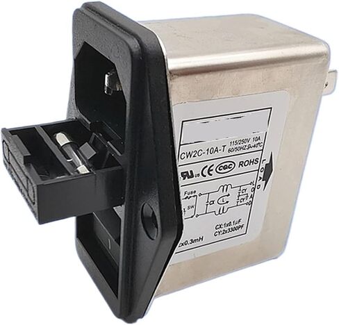 مقبس التيار المتردد مع فلتر الطاقة التأمين CW2C-06A-T 220V 6A 10A مضاد للمؤتمرات (CW2C-10A-T) in Saudi Arabia