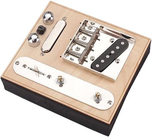 Alnicov Electric Guitar Prewired Threaded Saddle Bridge Plate Loaded Pickups,3-way Switch Control Plate with Tone Volume Knobs,Neck Pickup Set for Telecaster TL Electric Guitar in Saudi Arabia