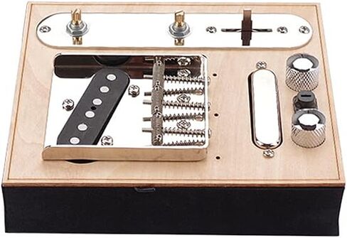 Alnicov Electric Guitar Prewired Threaded Saddle Bridge Plate Loaded Pickups,3-way Switch Control Plate with Tone Volume Knobs,Neck Pickup Set for Telecaster TL Electric Guitar in Saudi Arabia
