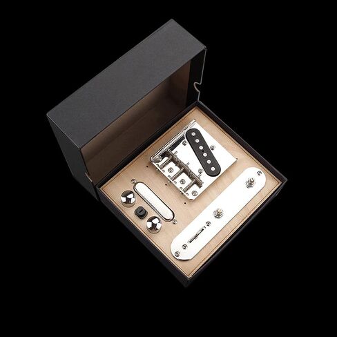 Alnicov Electric Guitar Prewired Threaded Saddle Bridge Plate Loaded Pickups,3-way Switch Control Plate with Tone Volume Knobs,Neck Pickup Set for Telecaster TL Electric Guitar in Saudi Arabia