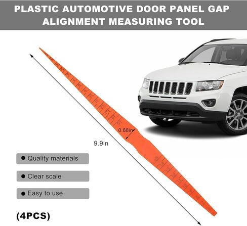 2 PCS Car Door Panel Gap Alignment Gauge, Plastic Taper Gauge Tool for Auto Body Gap Measurement, Precision Door Alignment Measuring Tool Feeler Ruler for Most Vehicles in Saudi Arabia