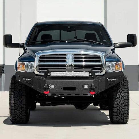 VIJAY Front and Rear Bumper Fits 1994-2002 RAM 2500丨3500 and 1994-2001 Ram 1500 with Winch Plate and Lights in Kuwait