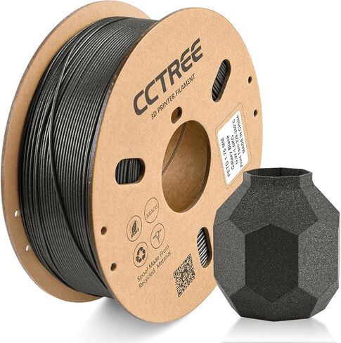 CCTREE PETG Filament 1.75mm, Dimensional Accuracy +/- 0.03mm, 1kg Spool(2.2lbs), Less Stringing Good Layer Adhesion High Toughness 3D Printing Filament, Fit Most 3D Printers, Galaxy Black in Kuwait