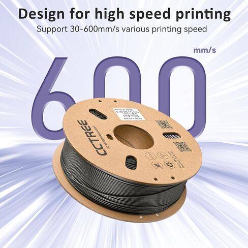 CCTREE PETG Filament 1.75mm, Dimensional Accuracy +/- 0.03mm, 1kg Spool(2.2lbs), Less Stringing Good Layer Adhesion High Toughness 3D Printing Filament, Fit Most 3D Printers, Galaxy Black in Kuwait