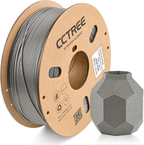 CCTREE PETG Filament 1.75mm, Dimensional Accuracy +/- 0.03mm, 1kg Spool(2.2lbs), Less Stringing Good Layer Adhesion High Toughness 3D Printing Filament, Fit Most 3D Printers, Galaxy Black in Kuwait