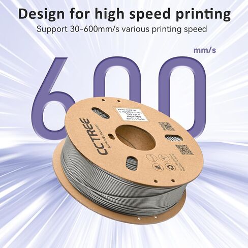 CCTREE PETG Filament 1.75mm, Dimensional Accuracy +/- 0.03mm, 1kg Spool(2.2lbs), Less Stringing Good Layer Adhesion High Toughness 3D Printing Filament, Fit Most 3D Printers, Galaxy Black in Kuwait