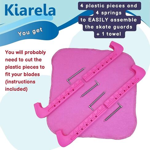 Ice Skate Guards for Figure Skating and Towel Gift Set – Skate Blade Guards and Towel - Fits Kids' and Adults' Skates in Saudi Arabia